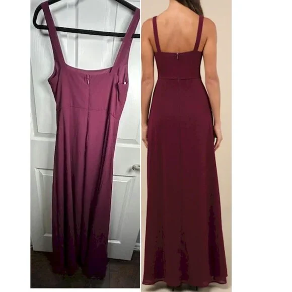 Lulu's Remarkable Arrival Plum Sleeveless Maxi Dress Size Medium NWOT - Picture 2 of 7